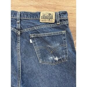 Vintage Y2K Levis Silver Tab Jeans Size Straight Slim Distressed Denim 34x33